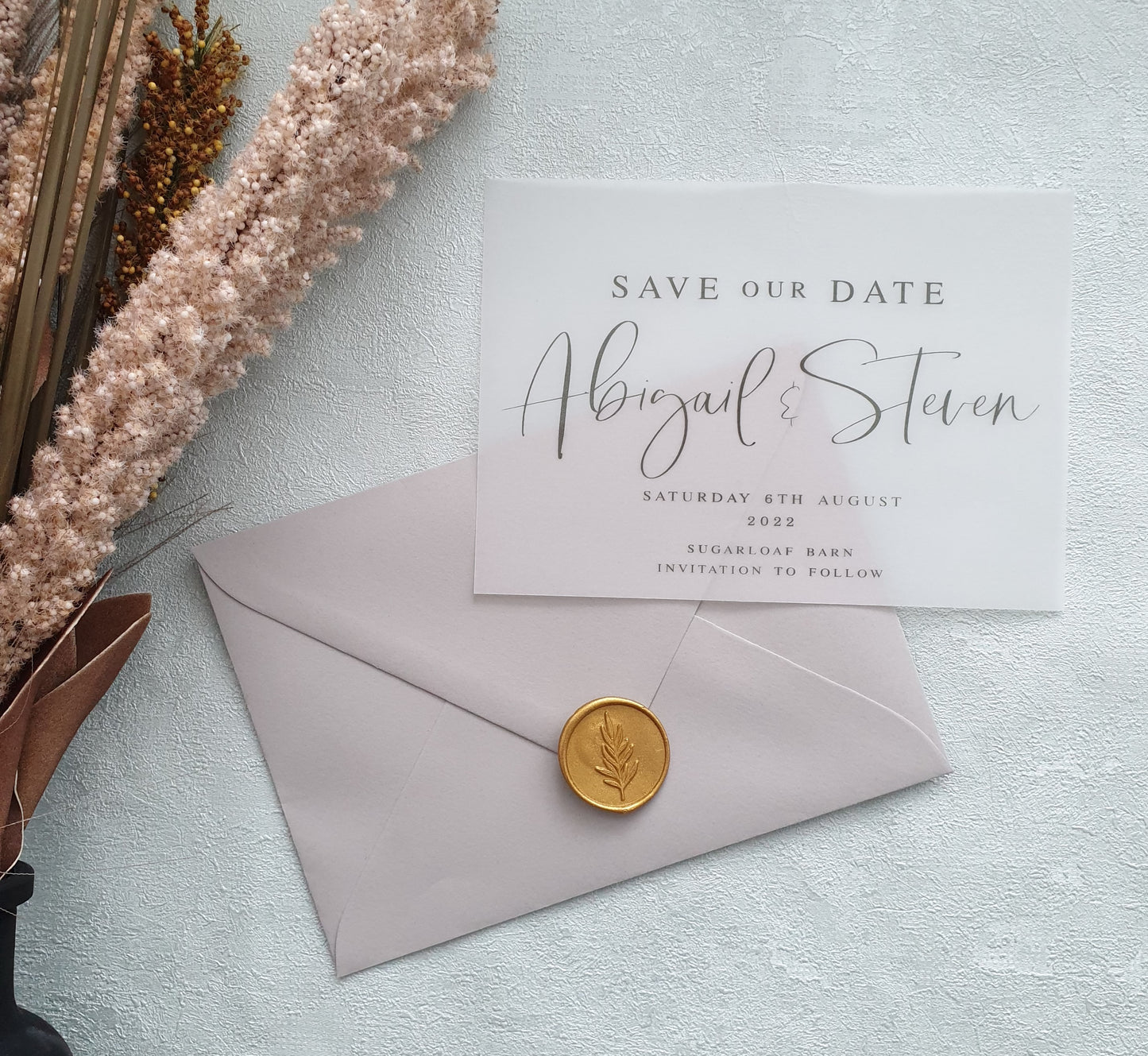 Vellum Save the Dates  |  Romance Collection