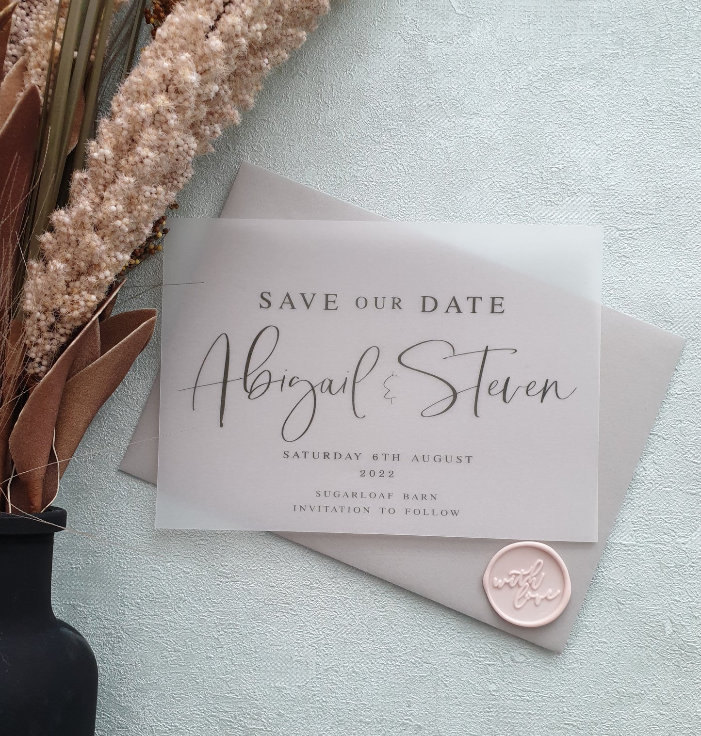 Vellum Save the Dates  |  Romance Collection