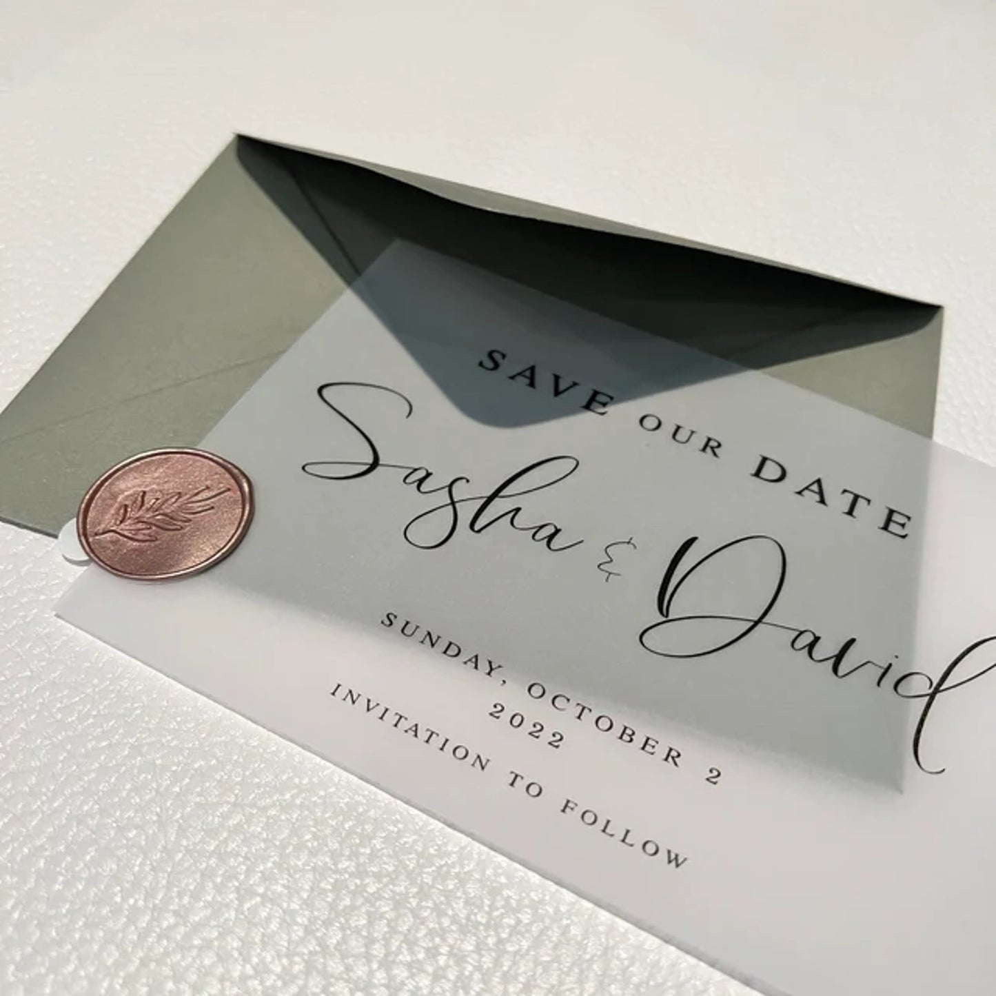 Vellum Save the Dates  |  Romance Collection